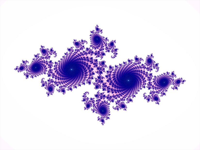 Gaston Julia'nın yazdığı Julia kümesinin bilgisayarda oluşturduğu fraktal şekillerden biri.