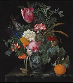 Maria van Oosterwijck'in eserlerinden olan "Çiçek Buketi" tablosunda anlatılmak istenen nedir?