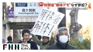 Protests Erupt Outside Japan's Ministry Of Finance