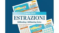 MillionDay e MillionDay extra: le estrazioni delle 13 e delle 20.30 del 01 aprile 2025