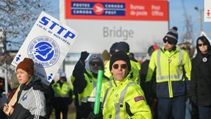 Postal Workers Strike Over Wage Disputes As Holiday Season Approaches