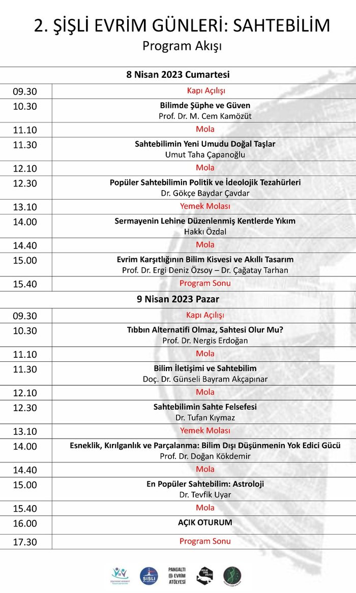 2. Şişli Evrim Günleri - Sahtebilim / 8-9 Nisan