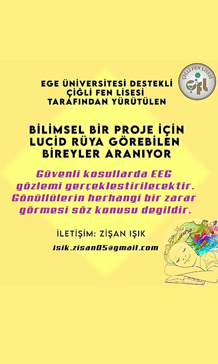Ege Üniversitesi Destekli Lucid Rüya Projesi