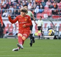 名古屋グランパス、FW山岸祐也が実戦復帰！ 初シュートは枠を直撃も、ストライカー復帰は朗報（中日スポーツ） - Yahoo!ニュース