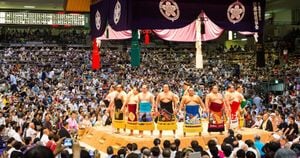 Ozeki Claims Thrilling Victory At Sumo Tournament Playoffs