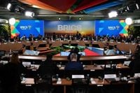 China doubles down on Brics to defend free trade but grouping’s divisions remain