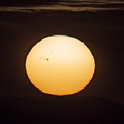 Gün Batımında Güneş Lekesi