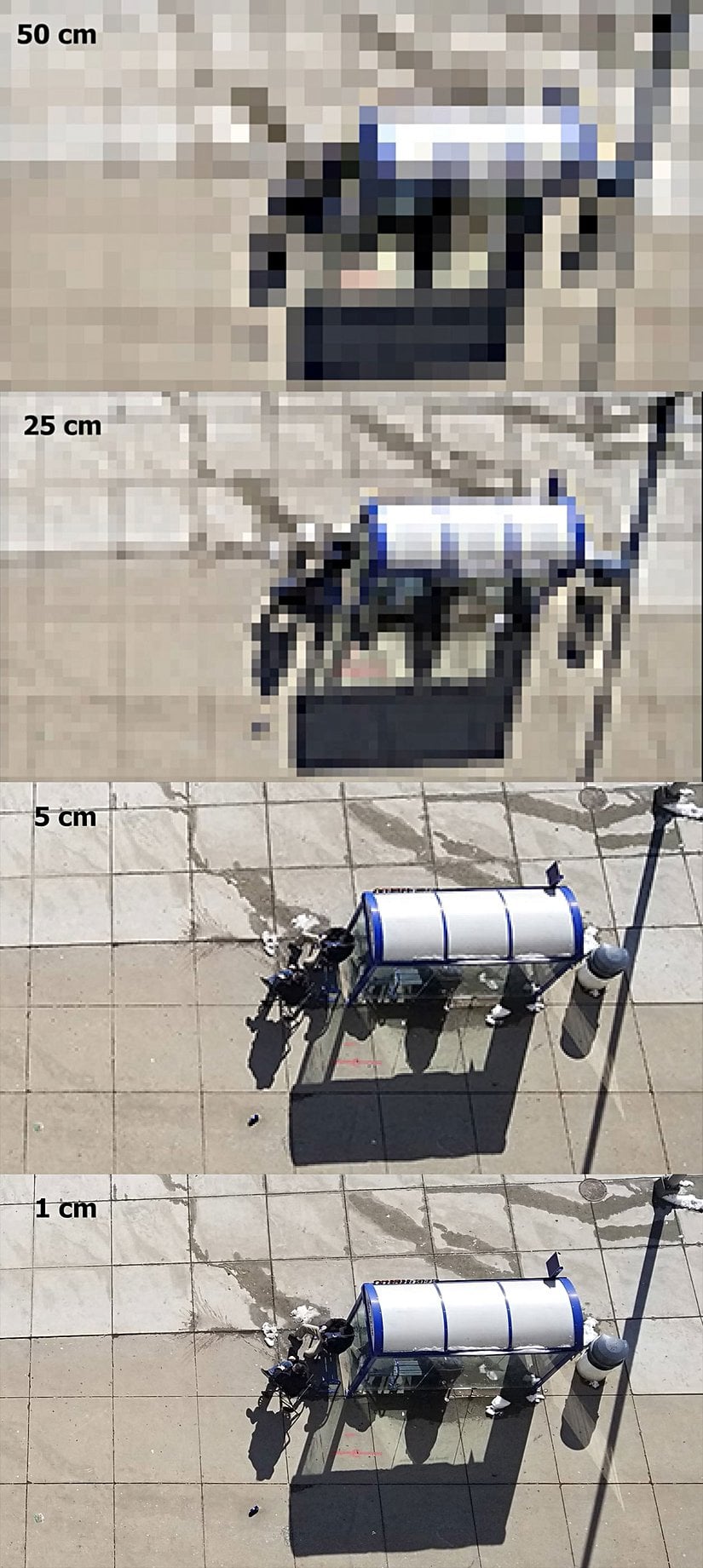 Farklı çözünürlüklerde uydu görüntüleri