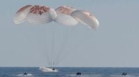 NASA astronauts return to Earth after 9-month space mission