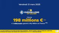 198 millions d'euros à gagner à l'EuroMillions aujourd'hui ! Tentez votre chance