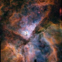 The Carina Nebula in Three Colors