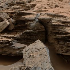  Layered Rocks near Mount Sharp on Mars 