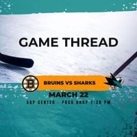 Bruins at Sharks (game 70): Lines, game thread and how to watch