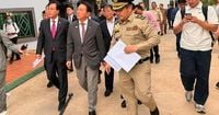 South Korean delegation of lawmakers visits Cambodian site of alleged online scam ring