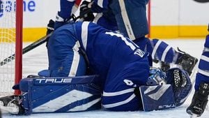 Maple Leafs Without Stolarz As Woll Takes Charge In Game 2