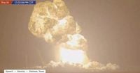 SpaceX Starship bursts into flames after explosion during routine test