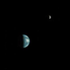 The Earth and Moon from Mars