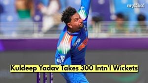 Kuldeep Yadav Reaches 300 International Wickets