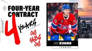 Montreal Canadiens Extend Jake Evans With New Four-Year Deal