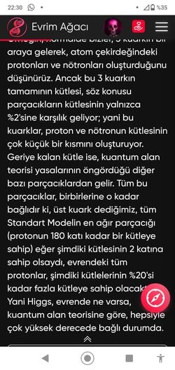 2 up quark ve 1 down quark, proton ve nötron kütleleri toplamının %2'sini nasıl oluşturuyor?