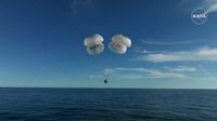 Mass.-native, crewmate splashdown after 9 months stuck in space