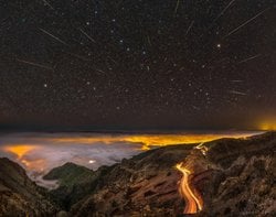 La Palma Üzerinde Meteorlar, Kuyrukluyıldız ve Büyük Kepçe