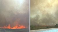 Brush fire blocks all traffic to and from the Florida Keys