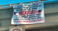 Dejan un muerto y tres mantas dirigidas a Leyzaola en Mexicali
