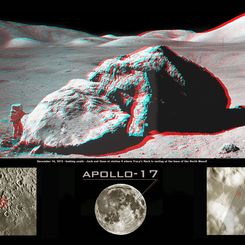 Apollo 17: Boulder in Stereo