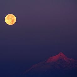 Hunter's Moon over the Alps