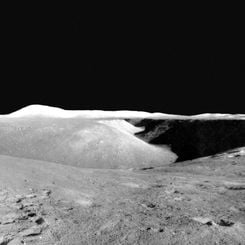 An Apollo 15 Panorama: Astronaut Exploring