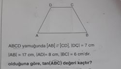 tan(ABC) değeri kaçtır?