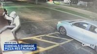 Vandals caught on camera damaging Lockport pizzeria; owner offers free pizza as reward