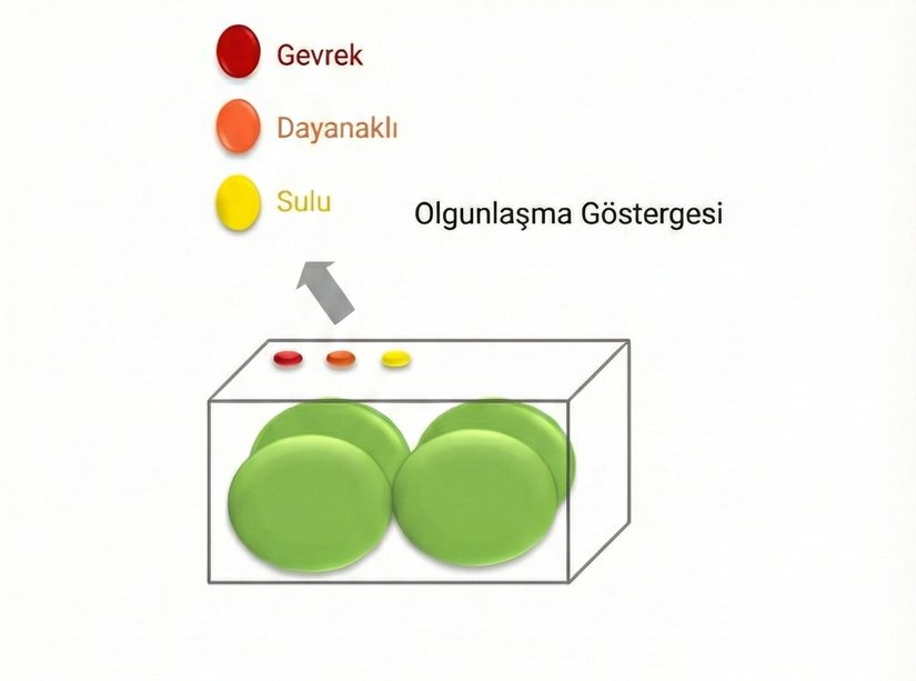 Ambalaj içerisindeki ürünlerin olgunlaşma seviyelerinin nanoteknoloji sayesinde tespit edilmesi (Renk değişimi)