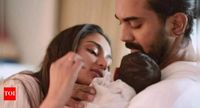 Athiya Shetty, KL Rahul reveal their baby girl's name with adorable FIRST PIC; her name means 'gift of God' - See inside | Hindi Movie News - The Times of India