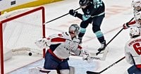 McCann scores twice, denied hat trick as Kraken roll past Capitals