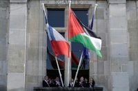 Dozens of French towns flout government warning to fly Palestinian flag