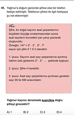 Kaçıncı denemede kesinlikle doğru şifre girilebilir?