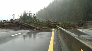 Landslide Closes Highway 99 Near Lions Bay