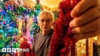 'Britain's most festive man' puts up 25 Christmas trees in Seaford home