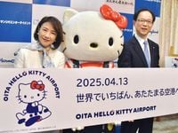 大分空港が「大分ハローキティ空港」に　大阪・関西万博期間の半年限定で