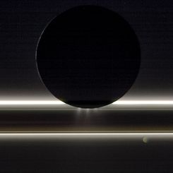  Enceladus in Silhouette 