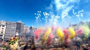 Valencia Holds Historic Simultaneous Mascletà After Floods