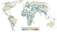 Three-quarters of species’ ranges have not been covered by protected areas in global borders - Nature Communications