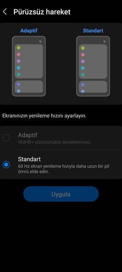 Telefonda ekran hzsını 90 yapamıyorum nasıl düzelir?