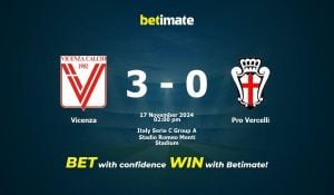 Vicenza Dominates Arzignano With 4-0 Victory