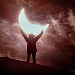 A Partial Solar Eclipse over Iceland