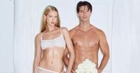 Patrick Schwarzenegger Strips Down With Abby Champion in New Skims Ad