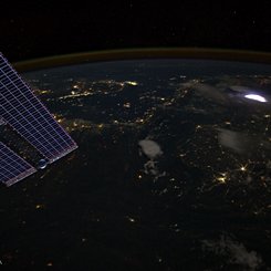  A Dark Earth with a Red Sprite 