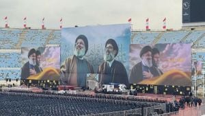 Tens Of Thousands Gather For Funeral Of Hassan Nasrallah